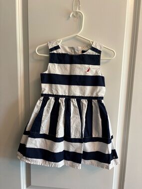 Nautica Navy Striped Sleeveless Dress 2T